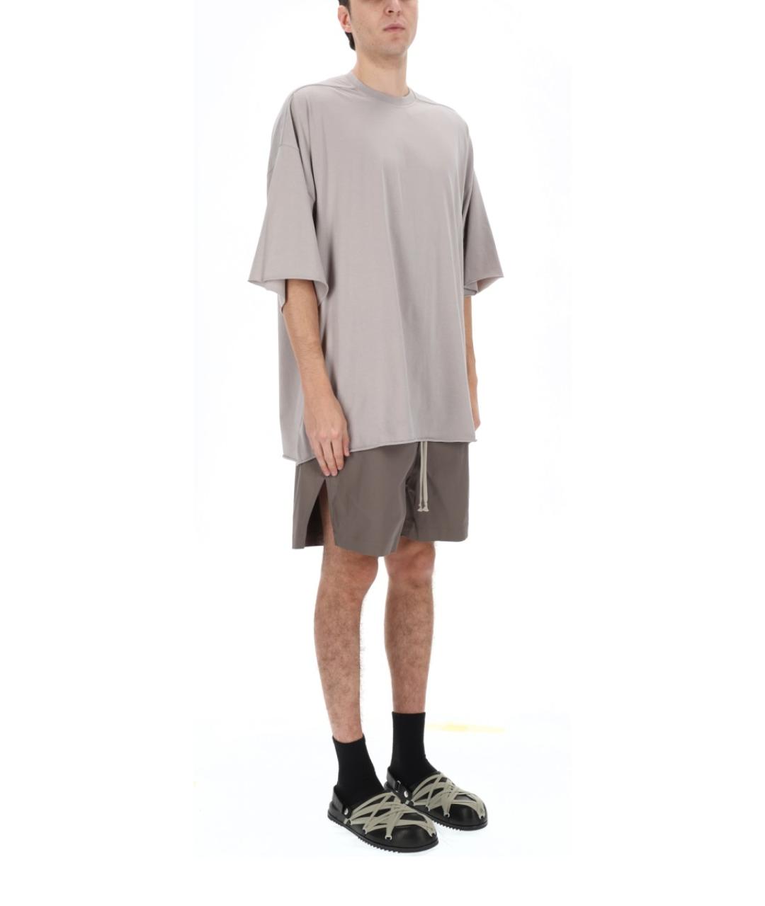 RICK OWENS Серые хлопковые шорты, фото 2