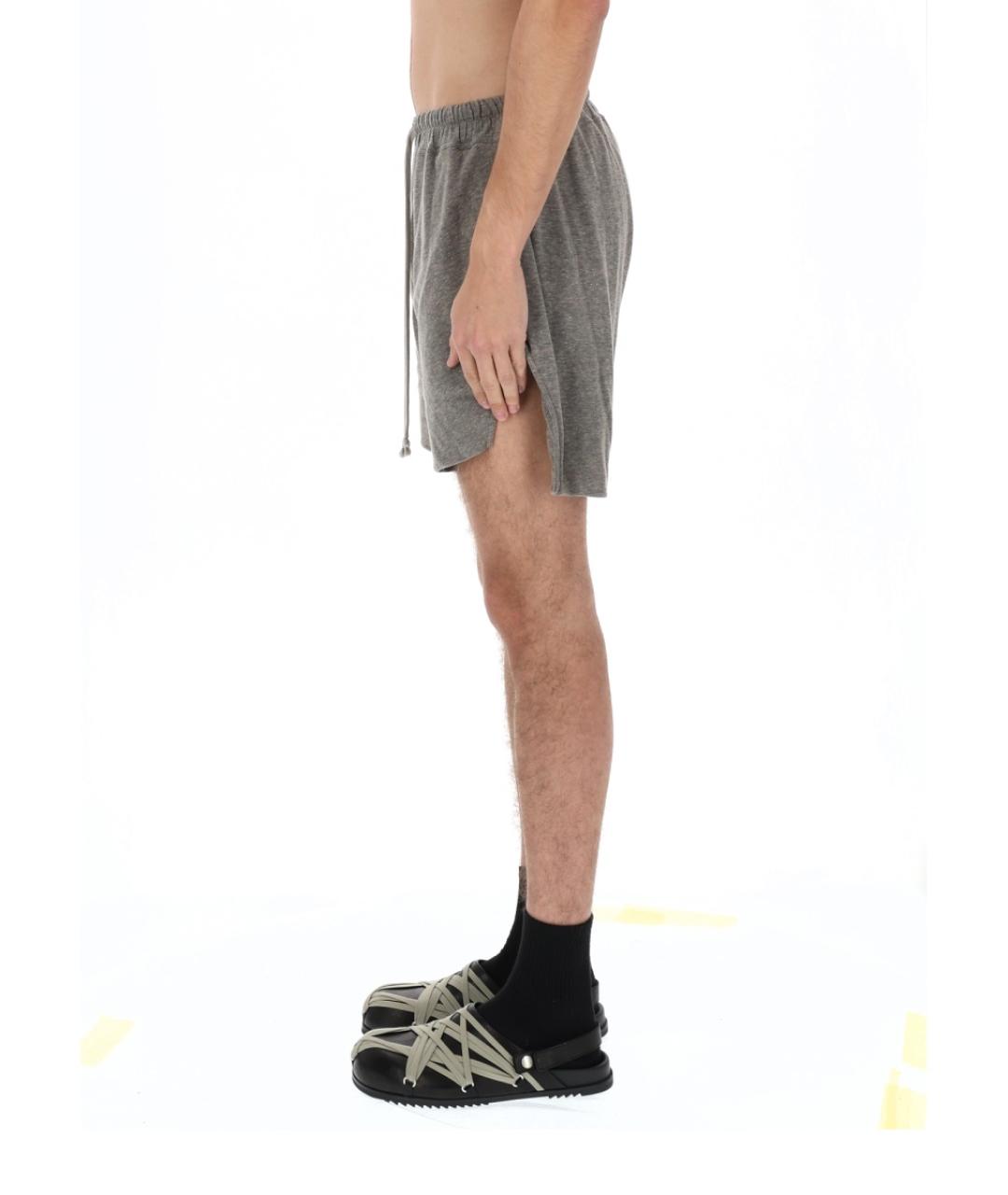 RICK OWENS Серые хлопковые шорты, фото 3
