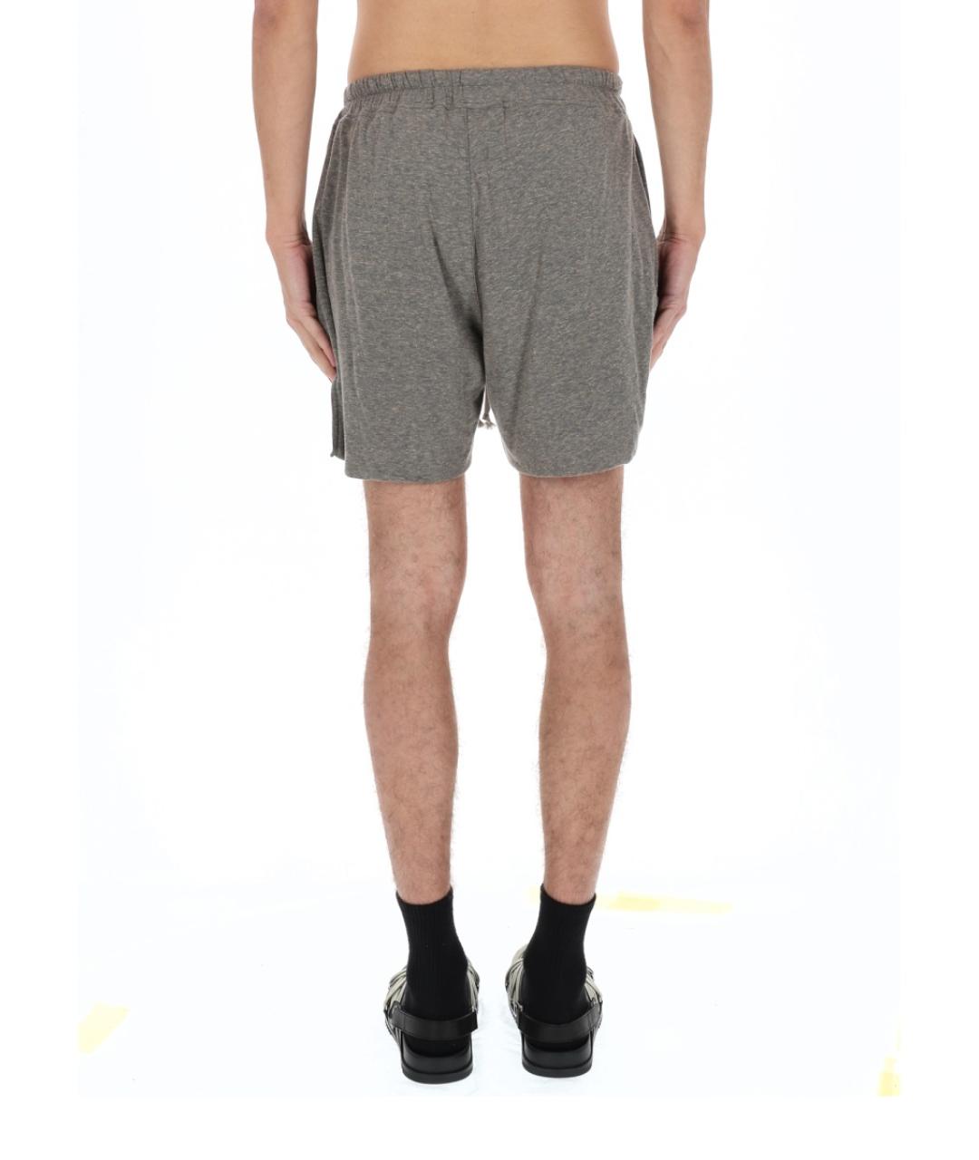 RICK OWENS Серые хлопковые шорты, фото 4