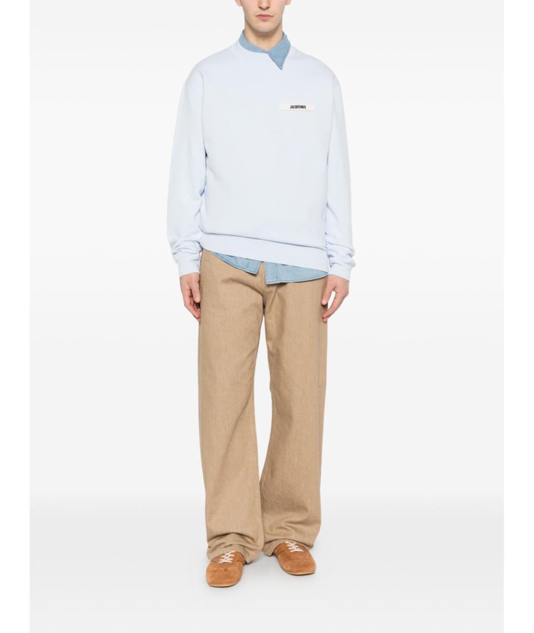 JACQUEMUS Синий хлопковый джемпер / свитер, фото 3
