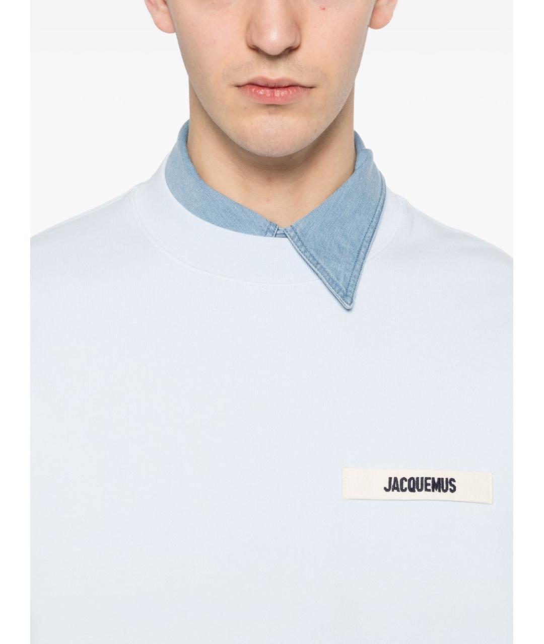 JACQUEMUS Синий хлопковый джемпер / свитер, фото 4