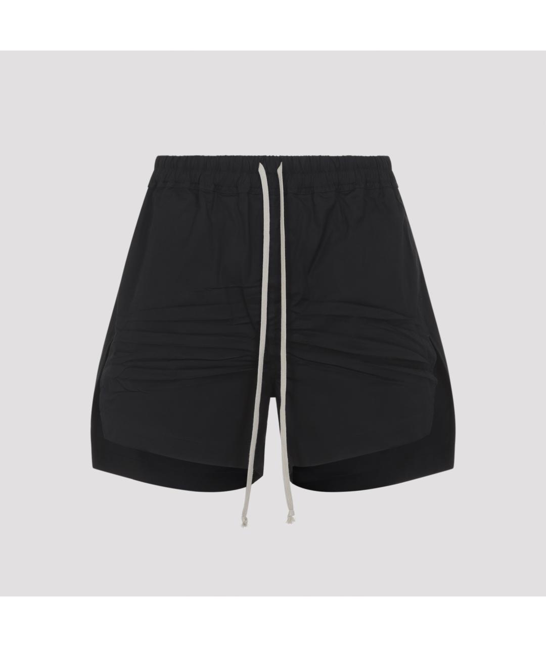 RICK OWENS Черные хлопковые шорты, фото 2