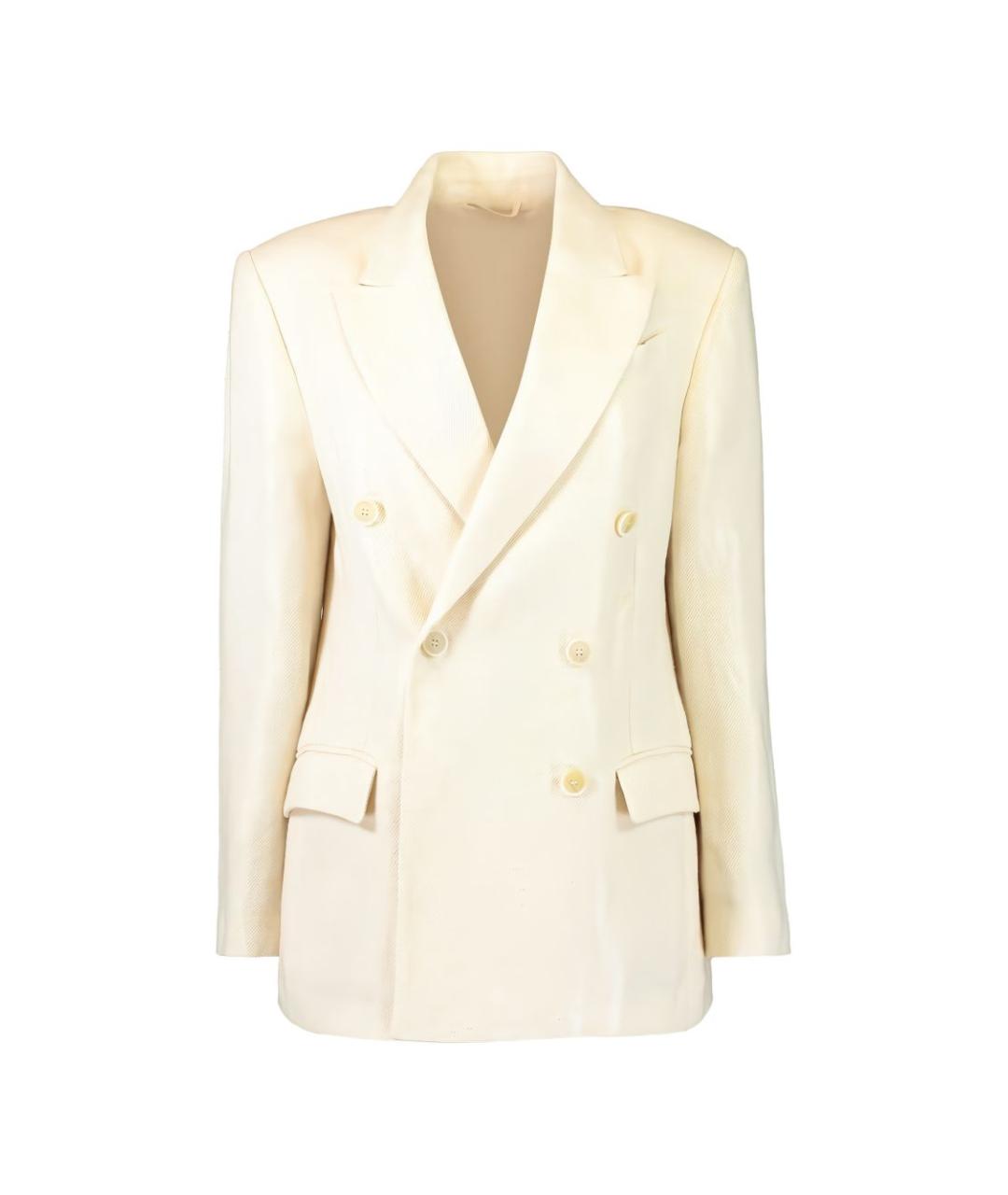 BRUNELLO CUCINELLI Бежевый льняной жакет/пиджак, фото 1