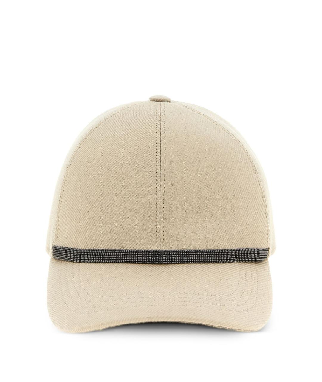 BRUNELLO CUCINELLI Бежевая хлопковая кепка, фото 1