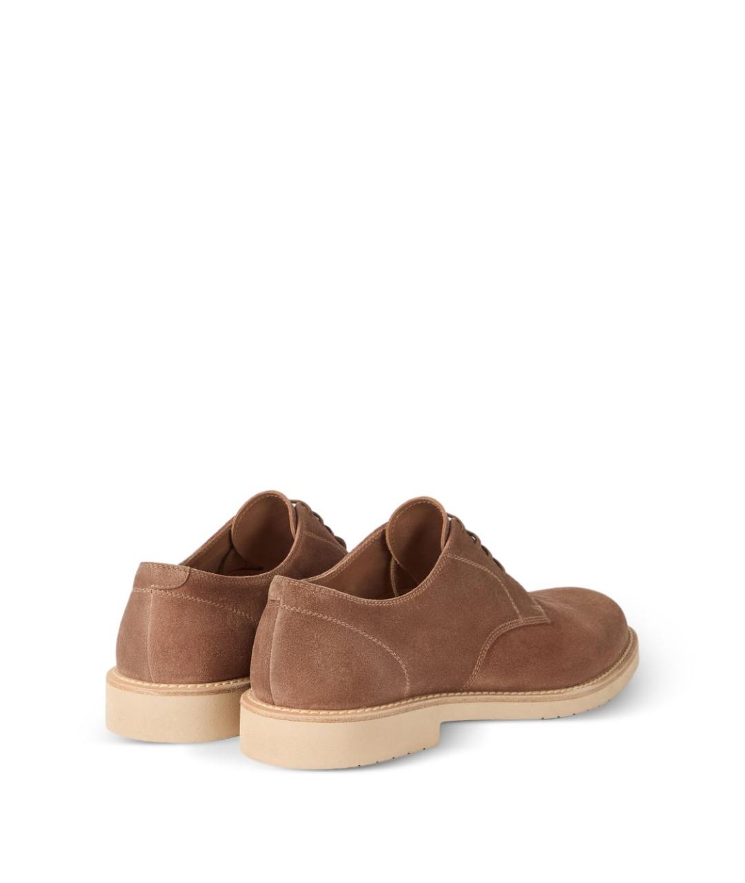 BRUNELLO CUCINELLI Коричневые замшевые низкие кроссовки / кеды, фото 5