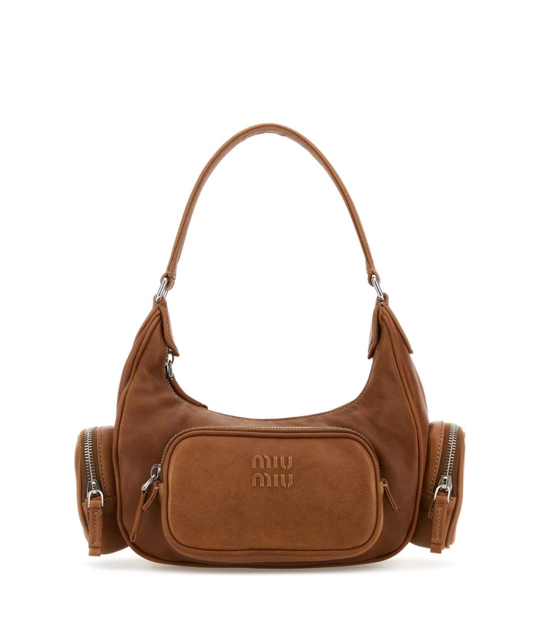 MIU MIU Бежевая кожаная сумка через плечо, фото 1