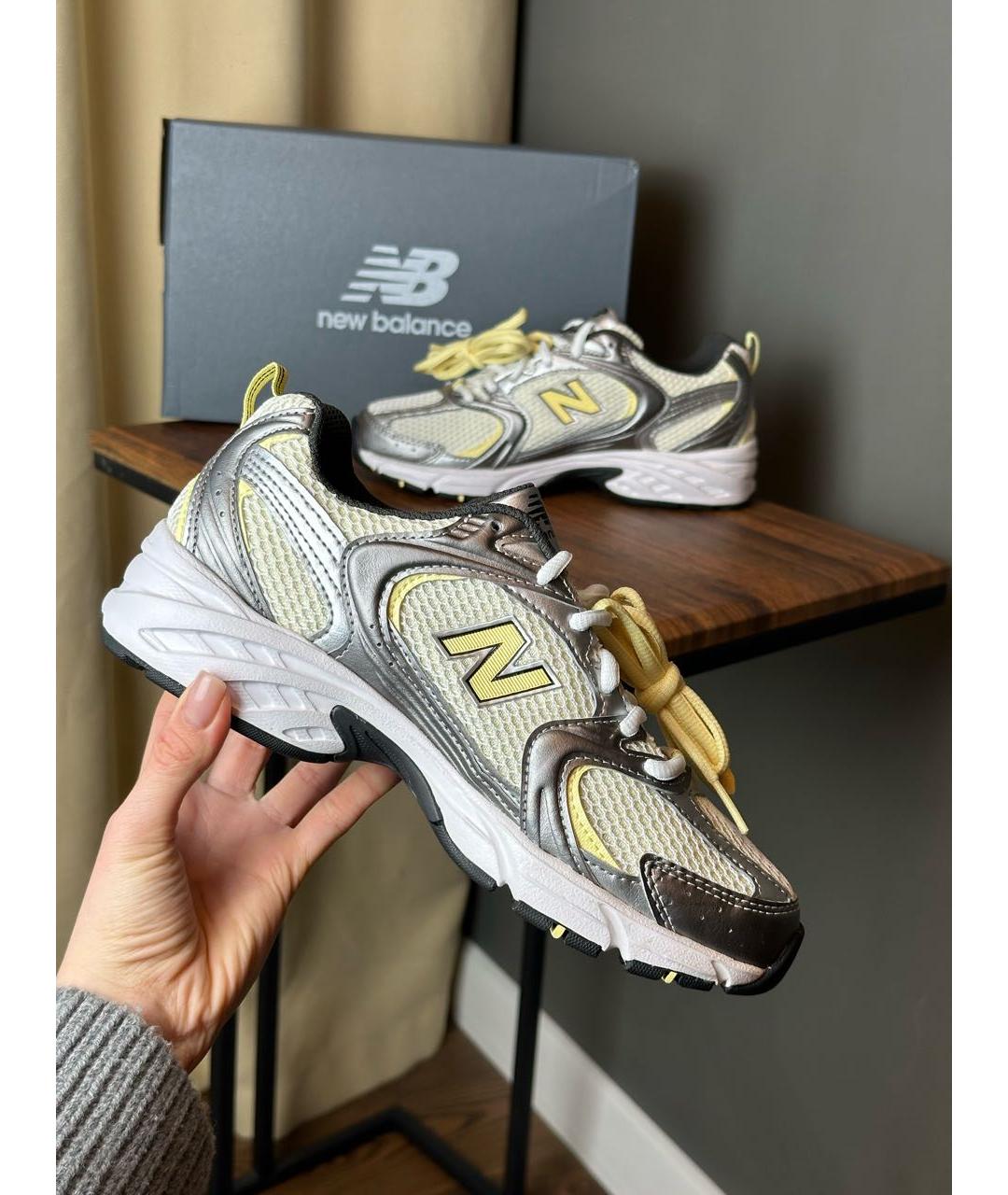 NEW BALANCE Бежевые текстильные кроссовки, фото 4