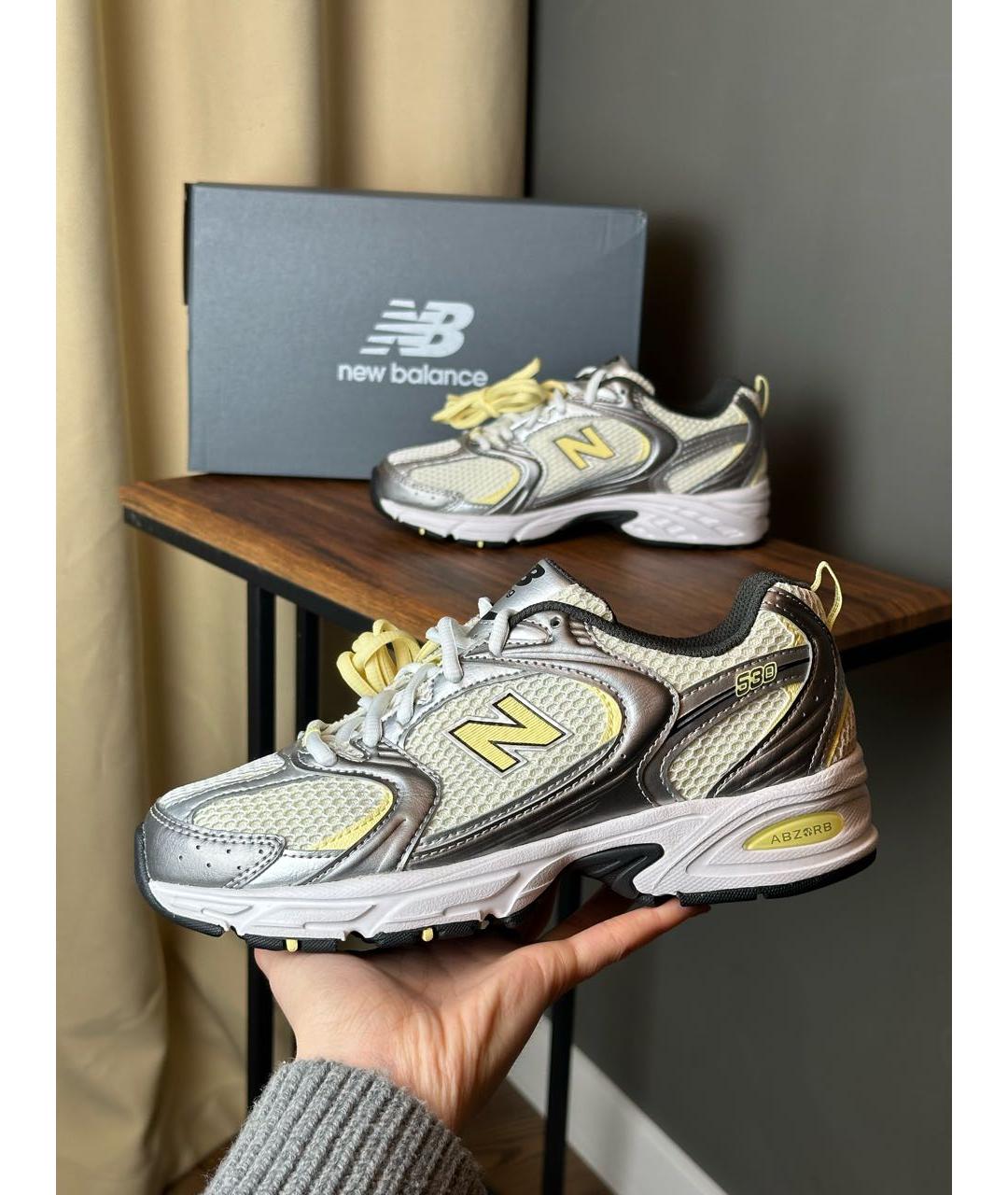 NEW BALANCE Бежевые текстильные кроссовки, фото 3