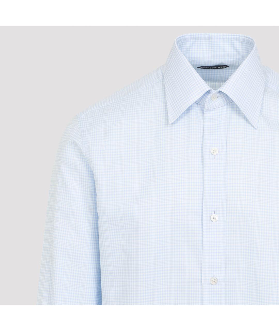 TOM FORD Синяя хлопковая кэжуал рубашка, фото 4