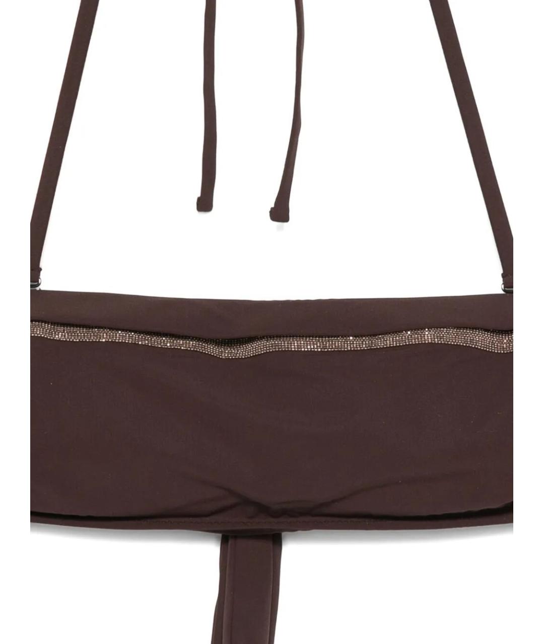 BRUNELLO CUCINELLI Коричневый полиамидовый купальник, фото 3