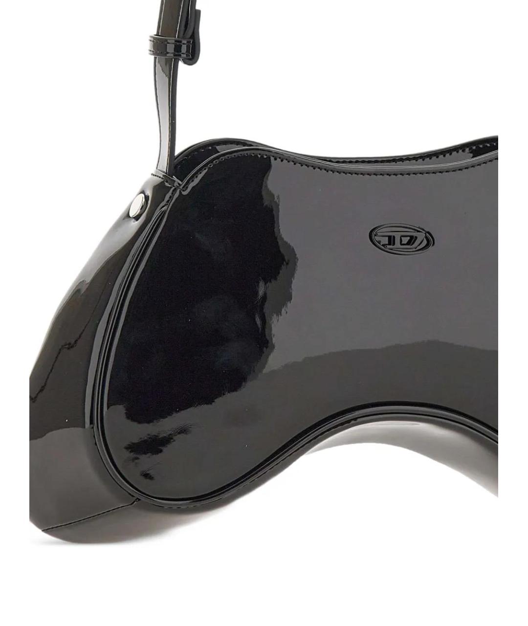 DIESEL Черная сумка через плечо из искусственной кожи, фото 4