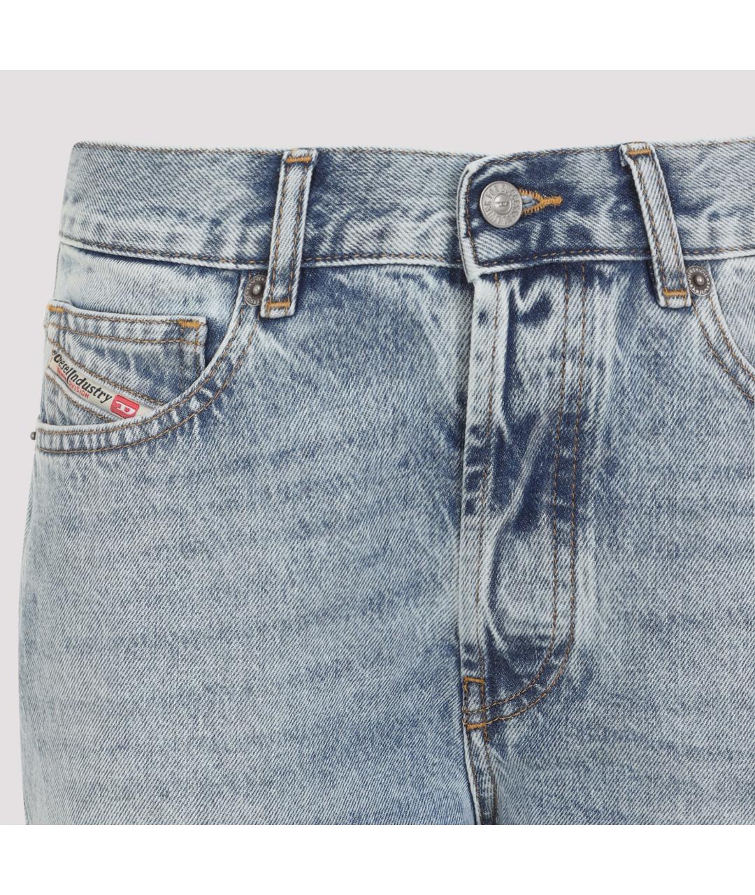 DIESEL Синие хлопковые прямые джинсы, фото 4