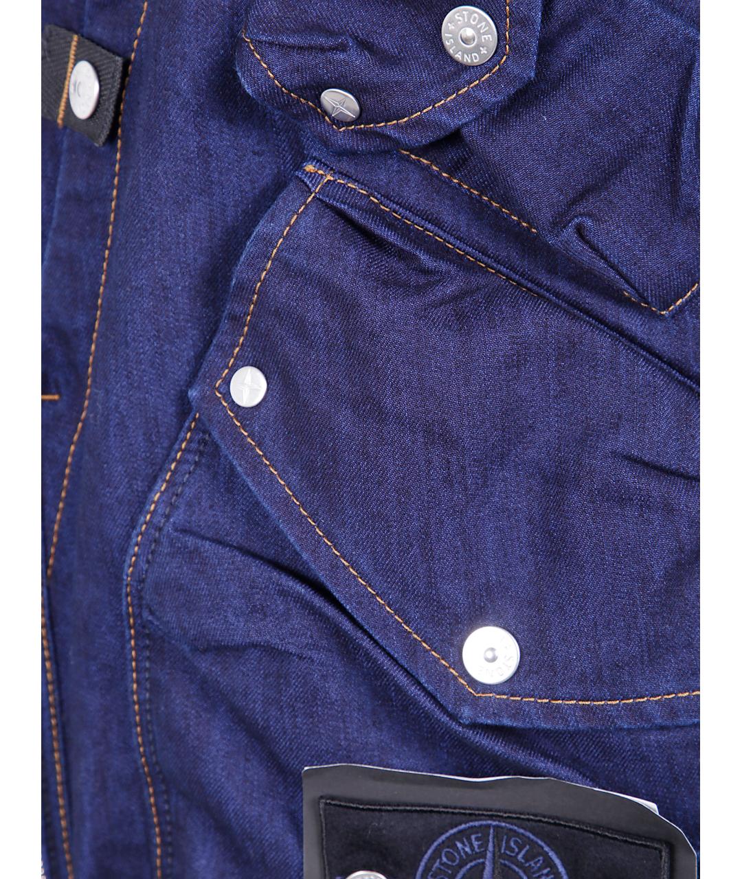 STONE ISLAND Синий хлопковый жилет, фото 3