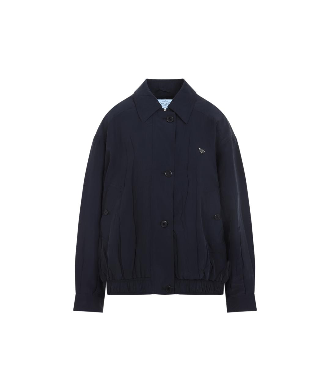 PRADA Синяя шелковая куртка, фото 5