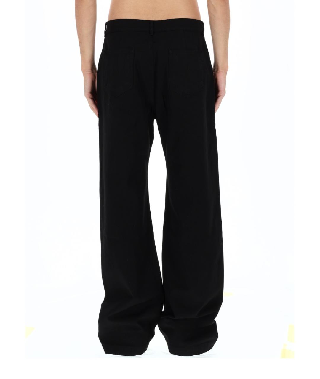 RICK OWENS DRKSHDW Черные хлопковые повседневные брюки, фото 4