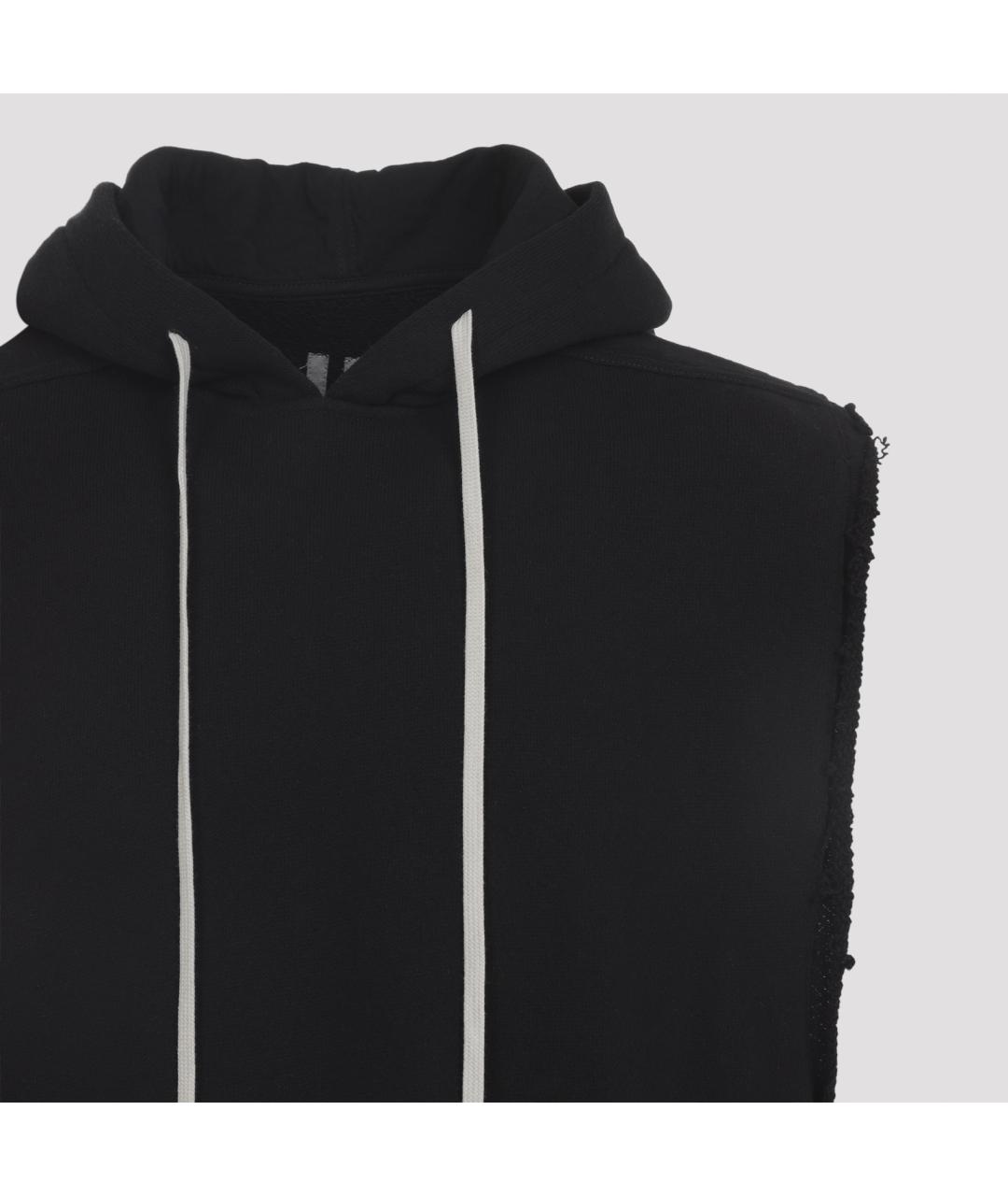 RICK OWENS Черная хлопковая футболка, фото 3