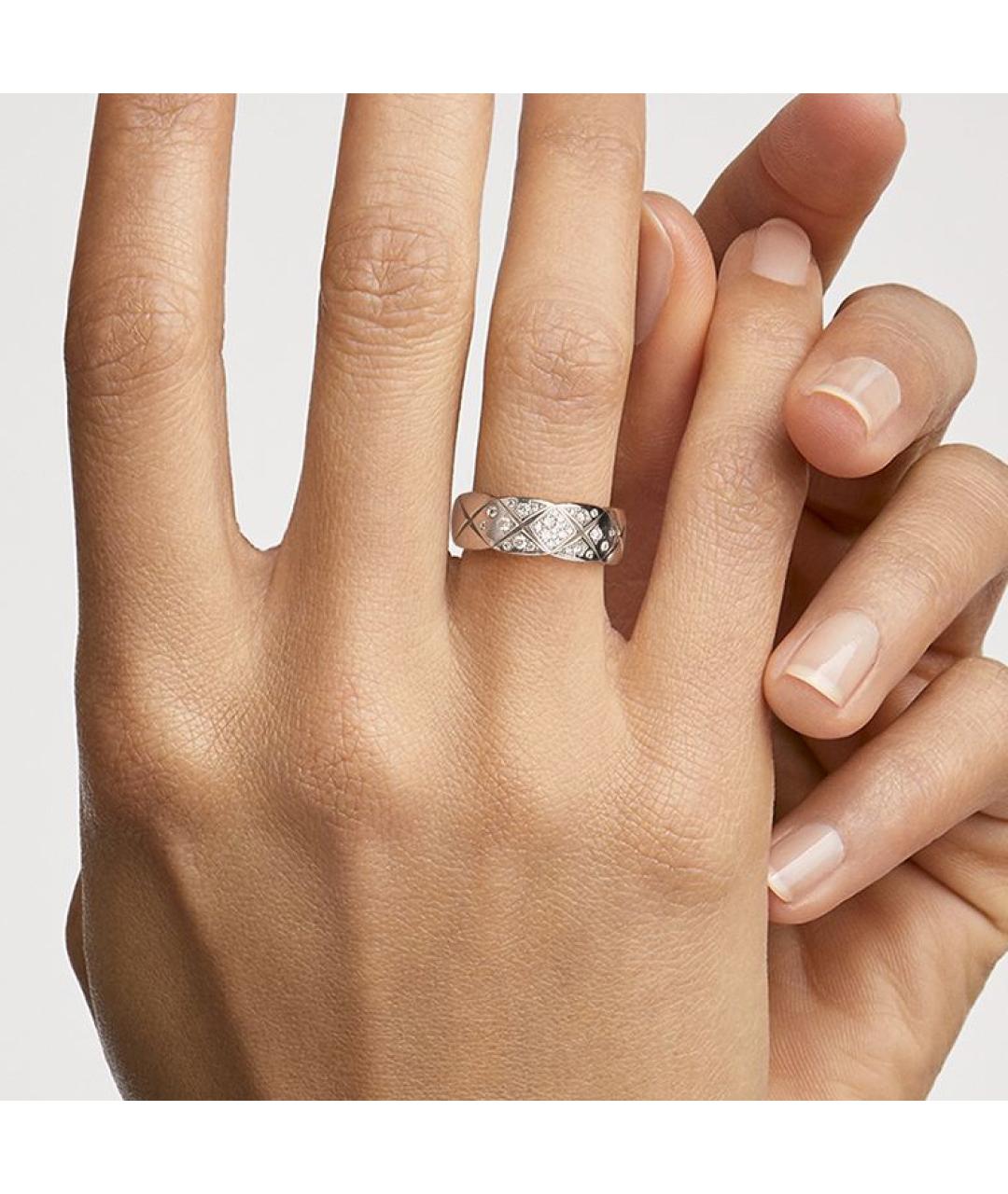 CHANEL Серебряное кольцо из белого золота, фото 4