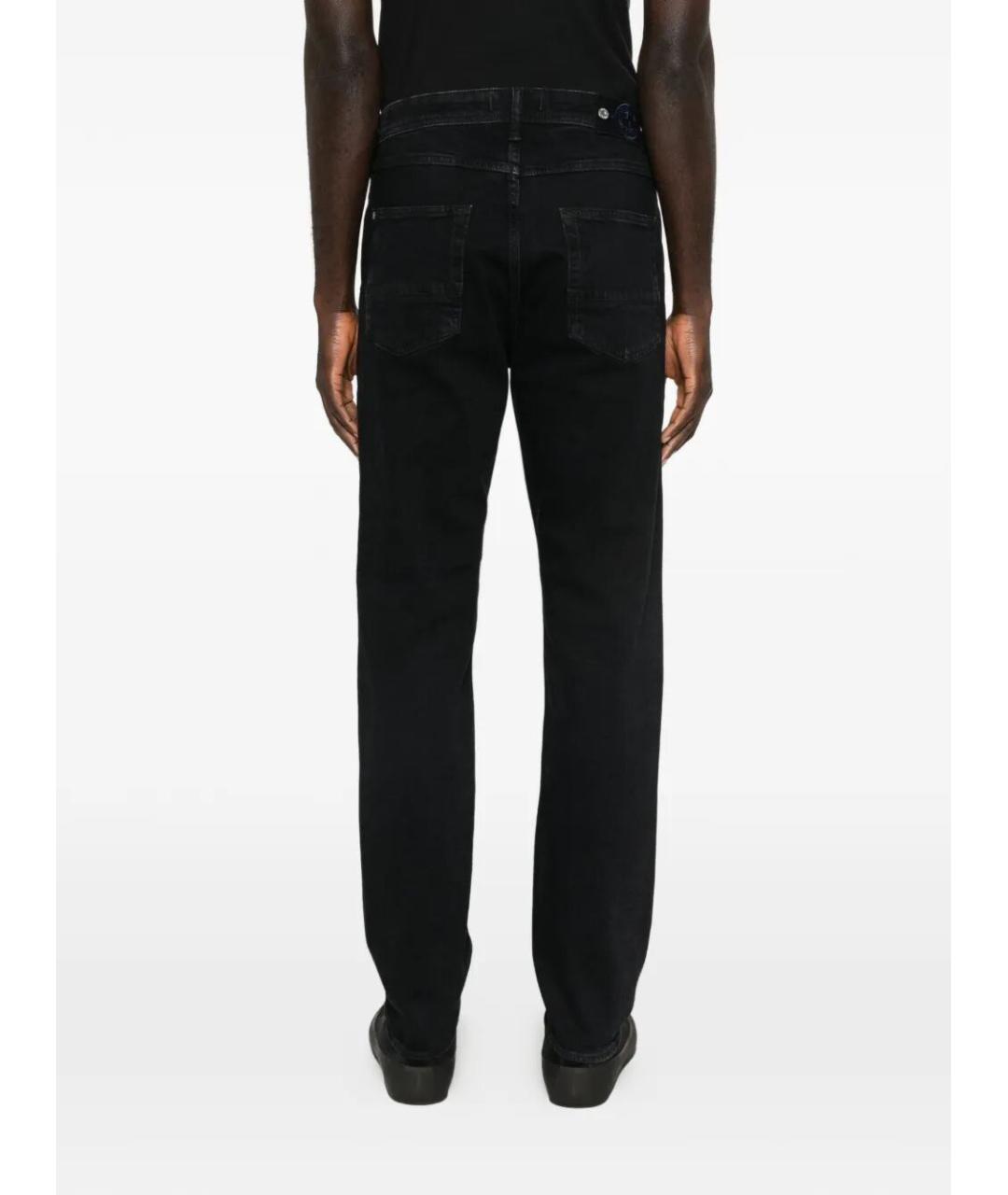 STONE ISLAND Черные хлопко-эластановые джинсы, фото 3