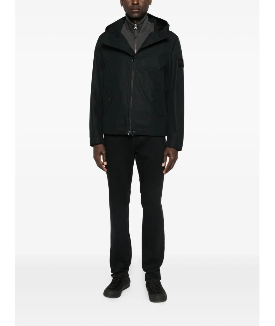 STONE ISLAND Черные хлопко-эластановые джинсы, фото 2