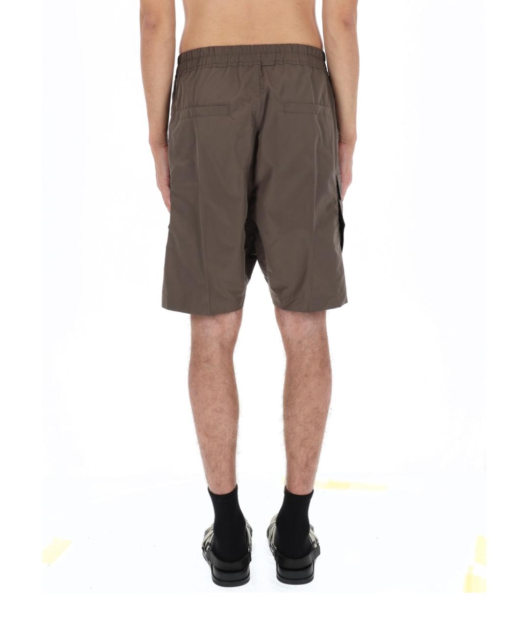 RICK OWENS Серые полиэстеровые шорты, фото 4