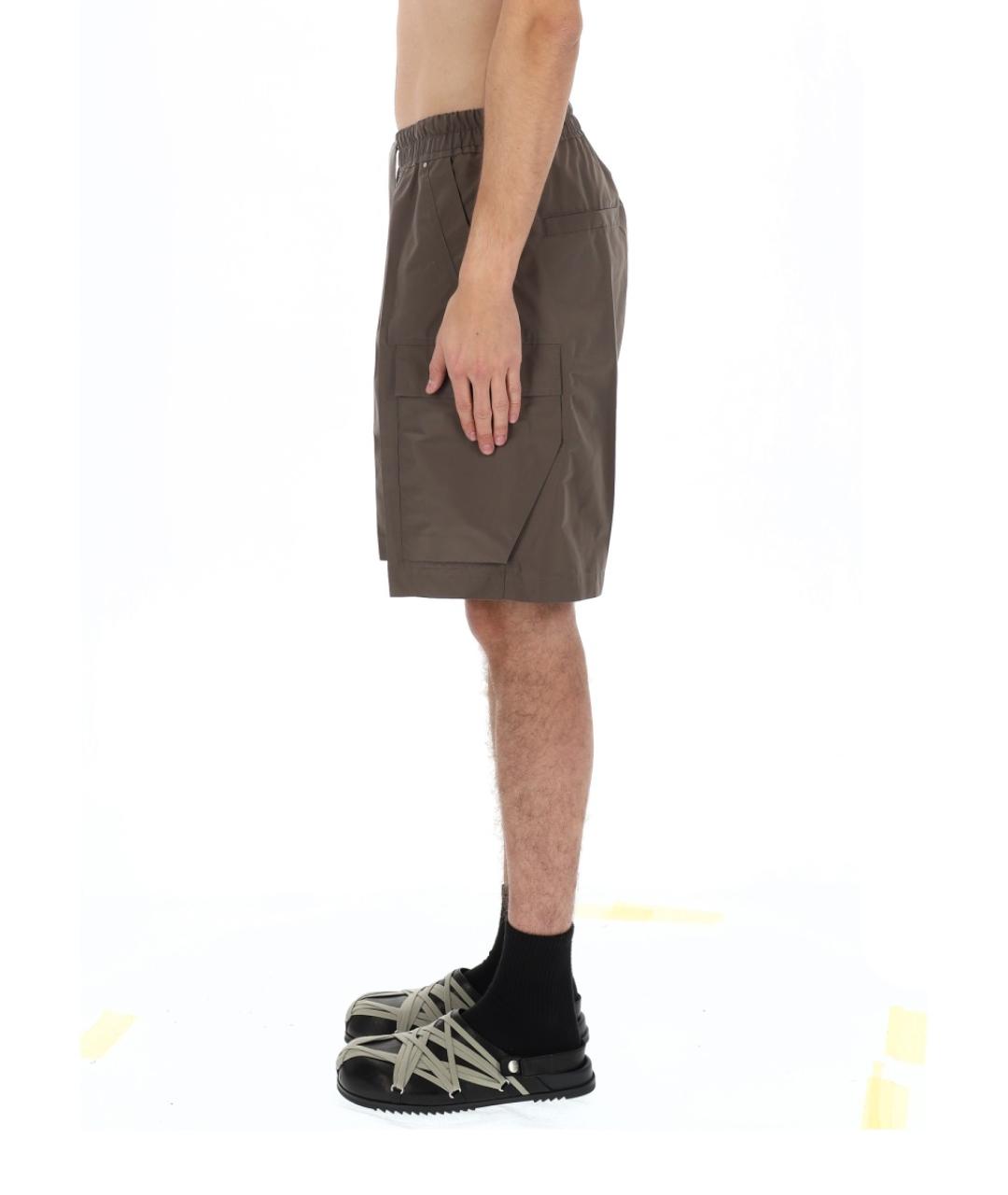 RICK OWENS Серые полиэстеровые шорты, фото 3