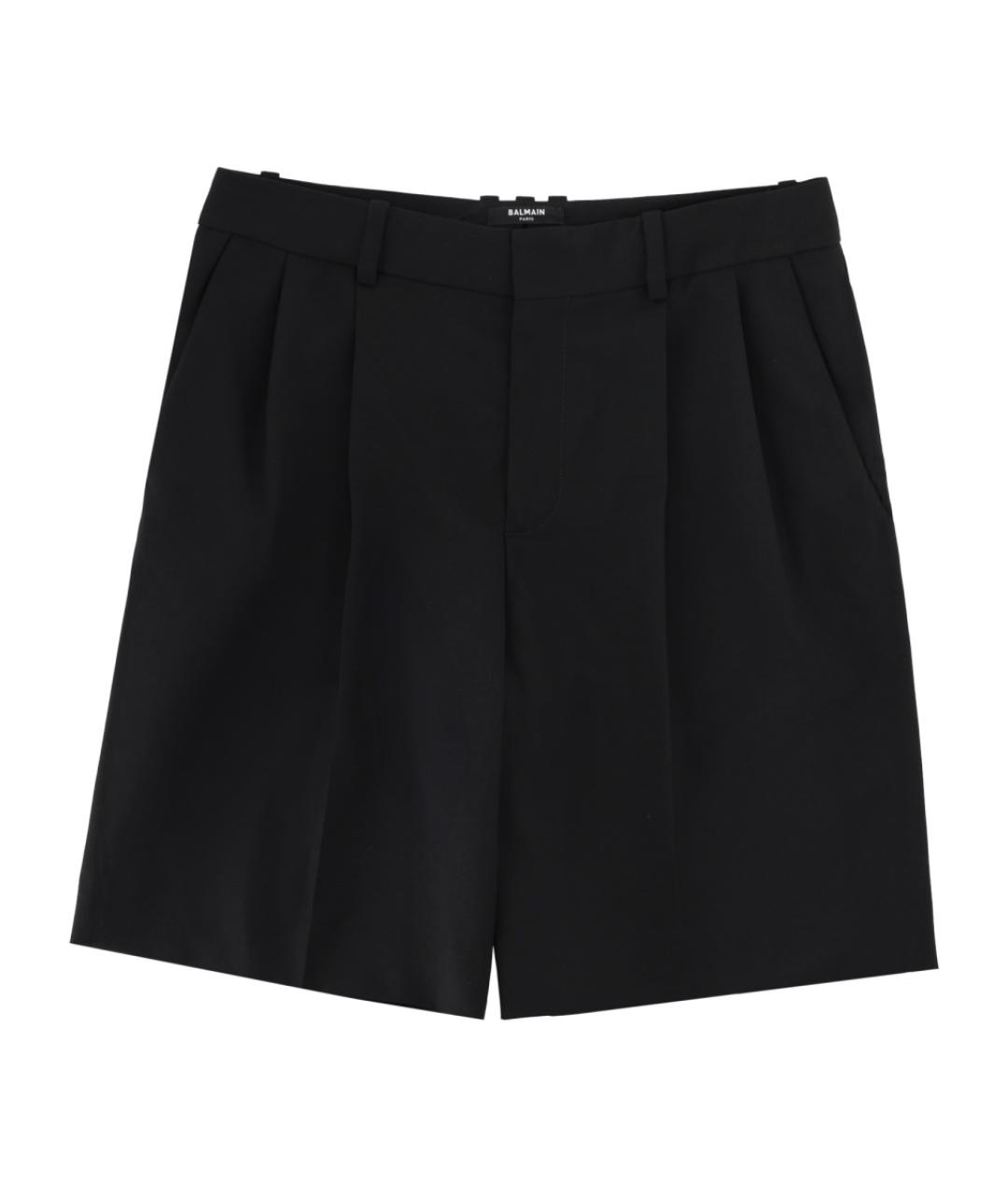 BALMAIN Черные шерстяные шорты, фото 1