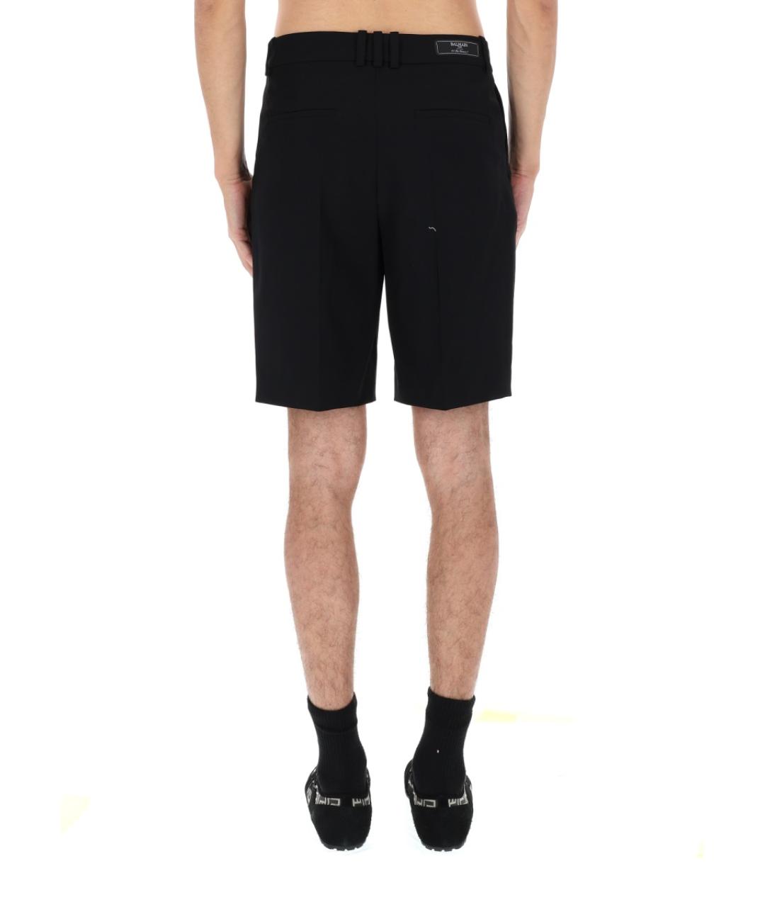 BALMAIN Черные шерстяные шорты, фото 5