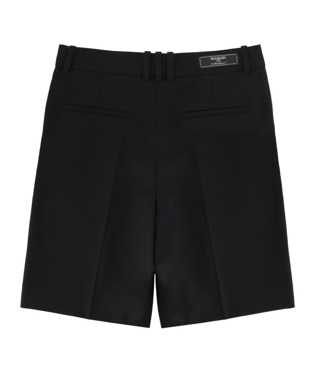 BALMAIN Черные шерстяные шорты, фото 2