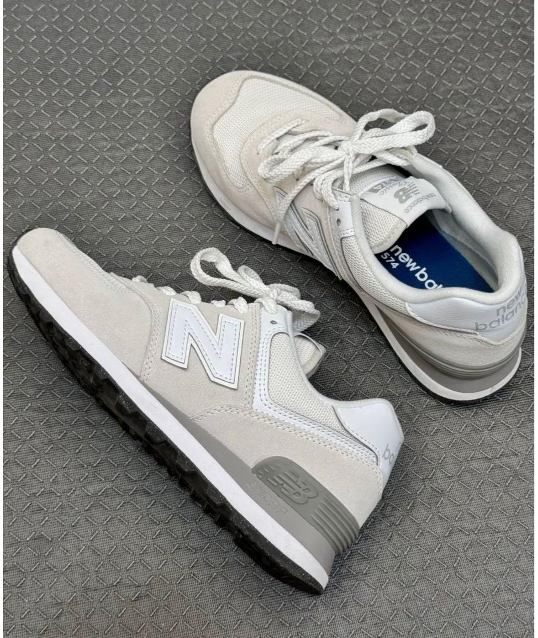 NEW BALANCE Бежевые замшевые кроссовки, фото 2