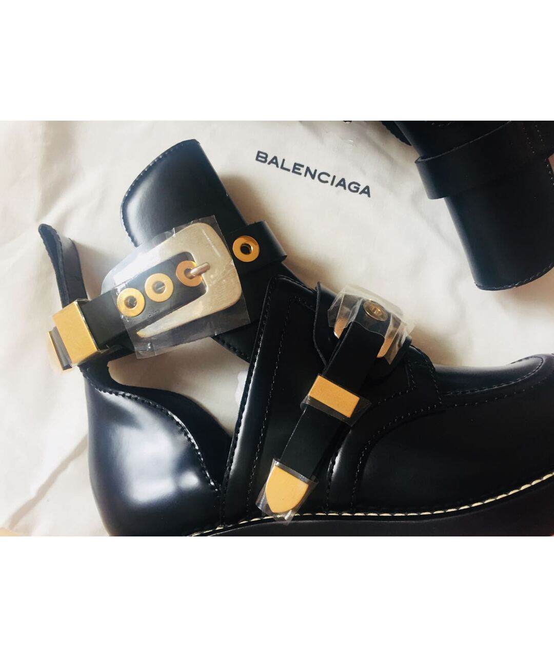 BALENCIAGA Черные кожаные ботинки, фото 5