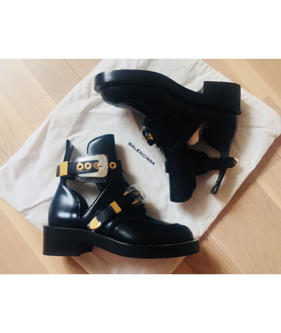 BALENCIAGA Черные кожаные ботинки, фото 9