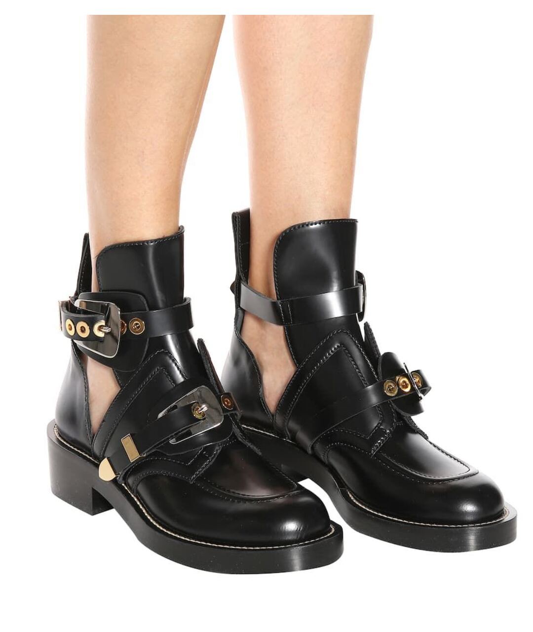 BALENCIAGA Черные кожаные ботинки, фото 6