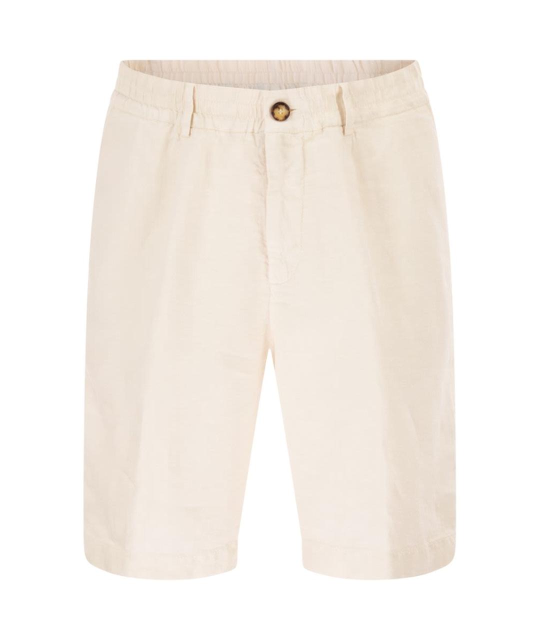 BRUNELLO CUCINELLI Белые льняные шорты, фото 1