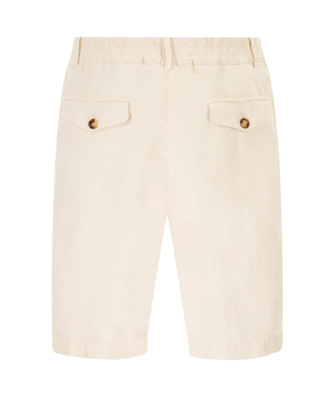 BRUNELLO CUCINELLI Белые льняные шорты, фото 2