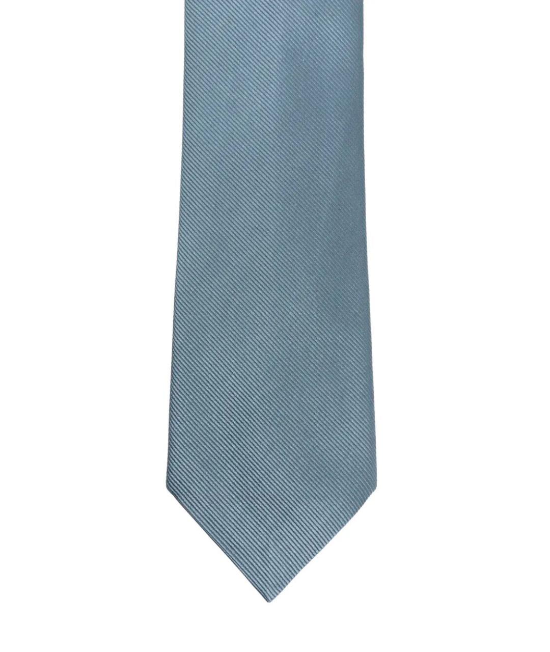 DRIES VAN NOTEN Голубой шелковый галстук, фото 3