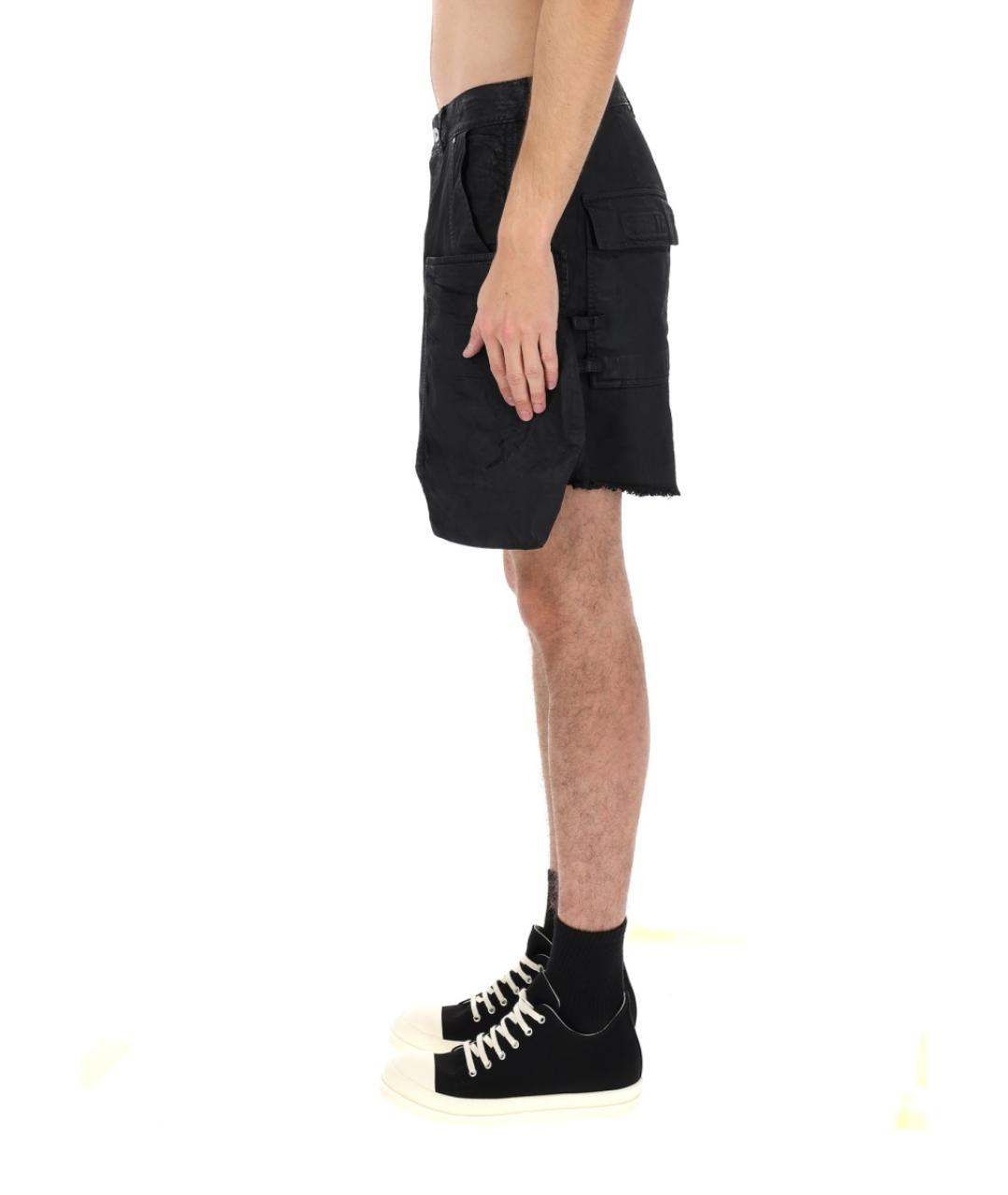 RICK OWENS DRKSHDW Черные хлопковые шорты, фото 3