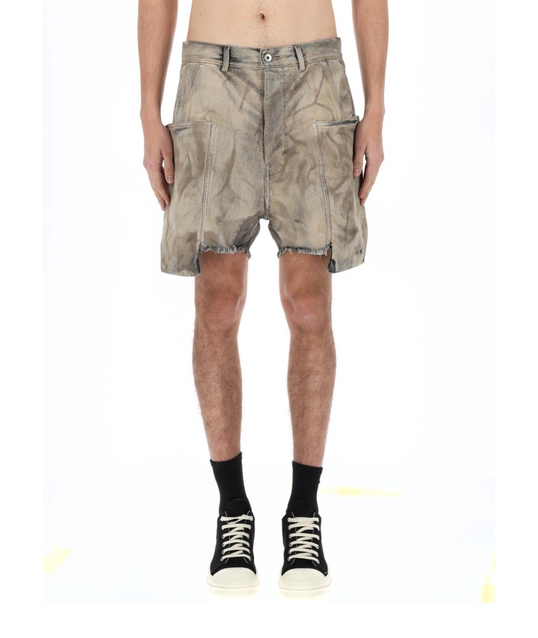 RICK OWENS DRKSHDW Коричневые хлопковые шорты, фото 5