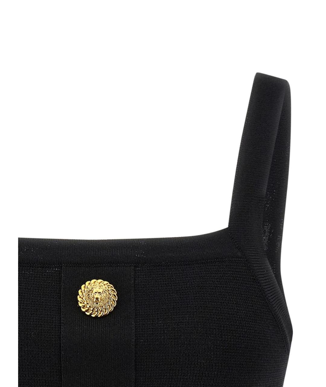 BALMAIN Черная вискозная майка, фото 4