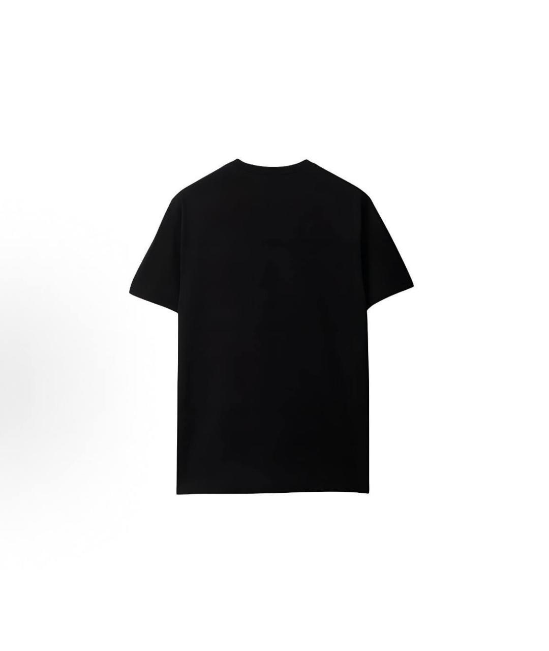 BURBERRY Черная хлопковая футболка, фото 3