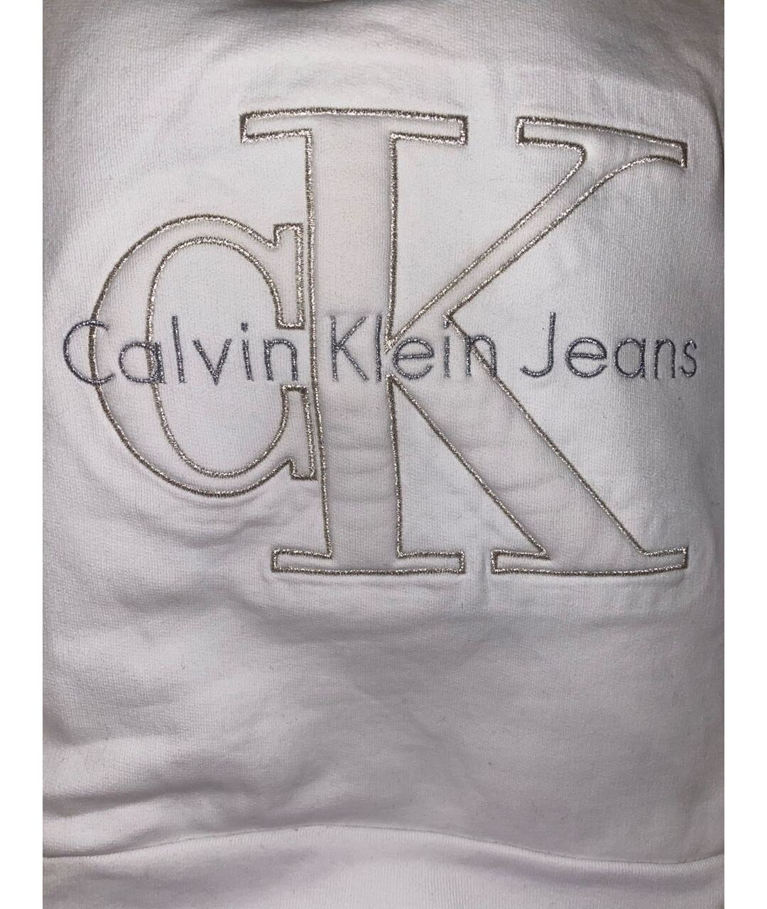 CALVIN KLEIN Белый хлопковый джемпер / свитер, фото 4