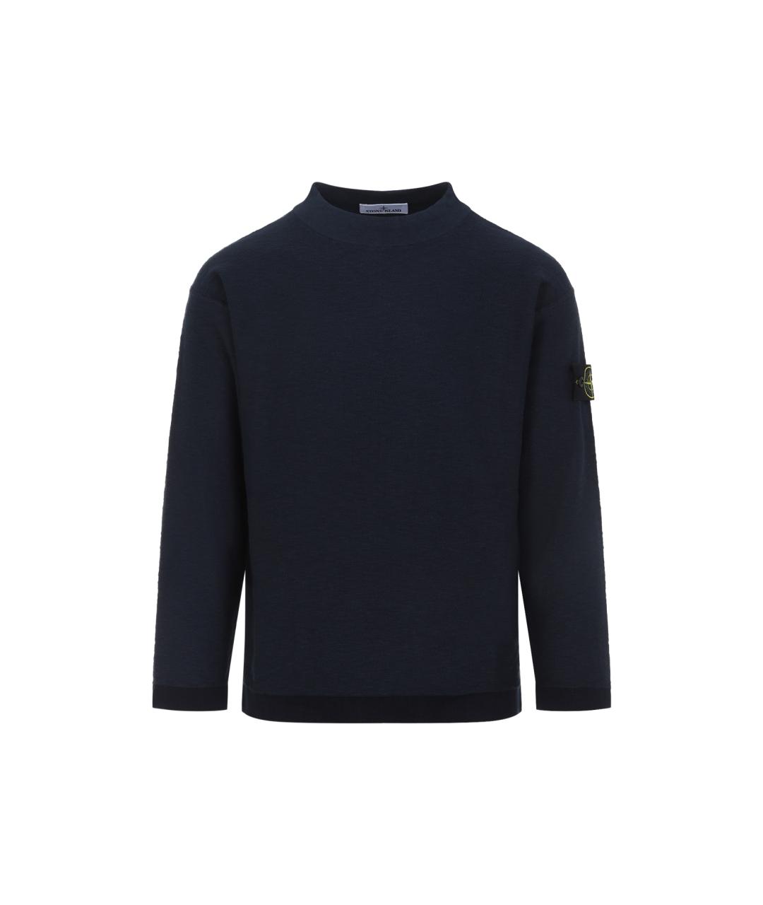 STONE ISLAND Синий хлопковый джемпер / свитер, фото 1