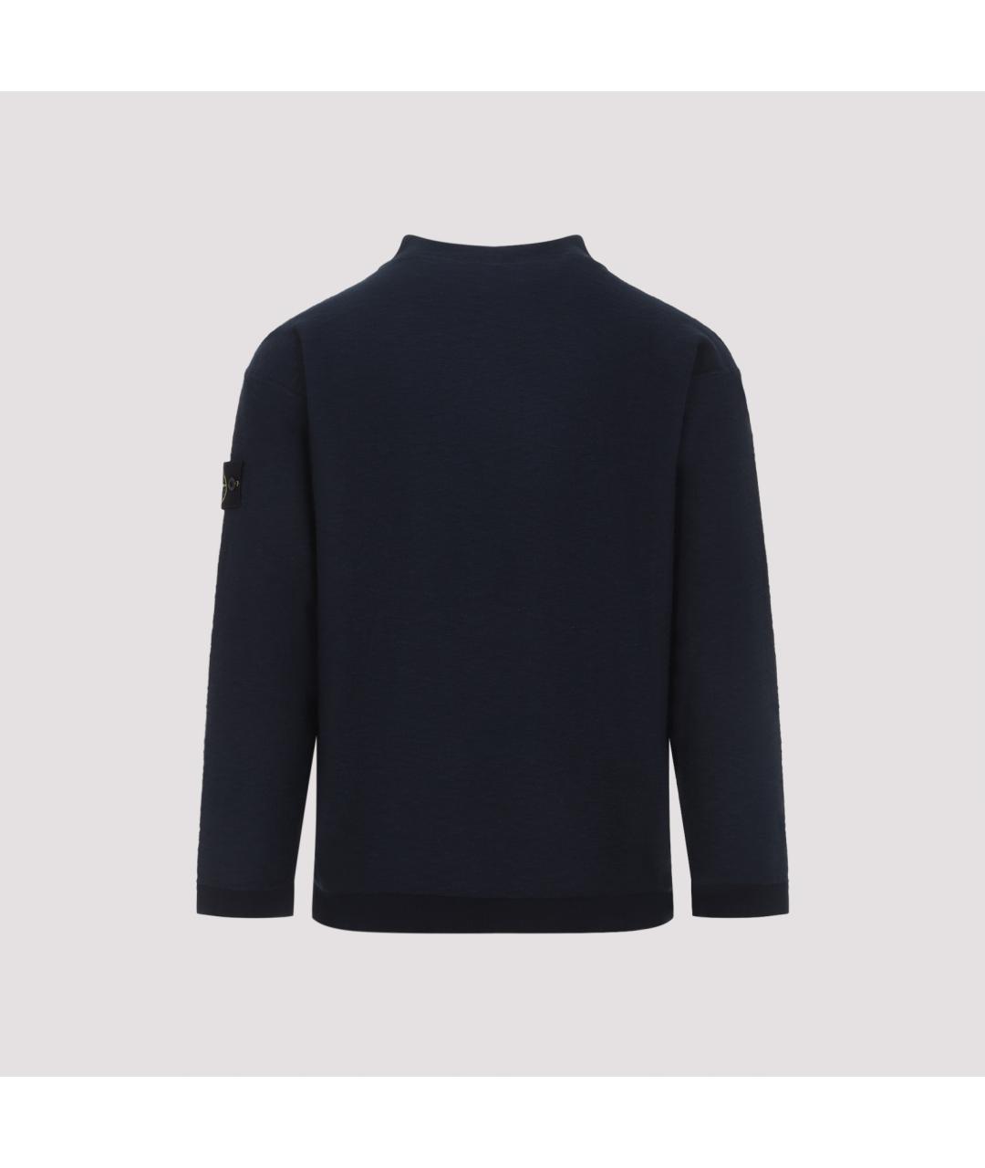 STONE ISLAND Синий хлопковый джемпер / свитер, фото 2