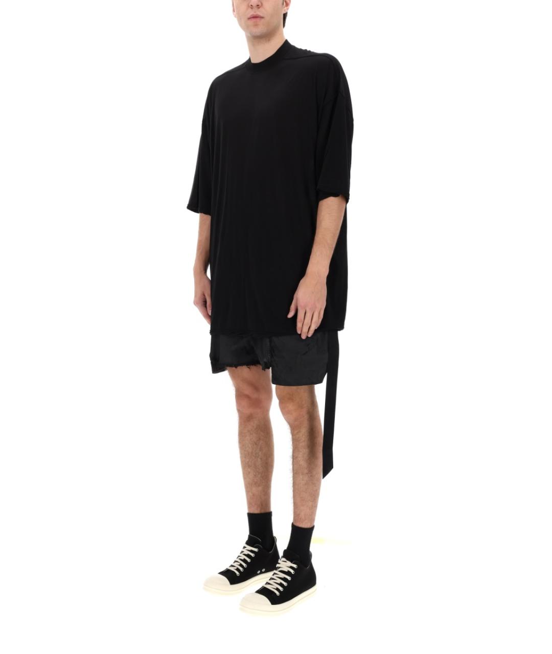 RICK OWENS DRKSHDW Черная хлопковая футболка, фото 2