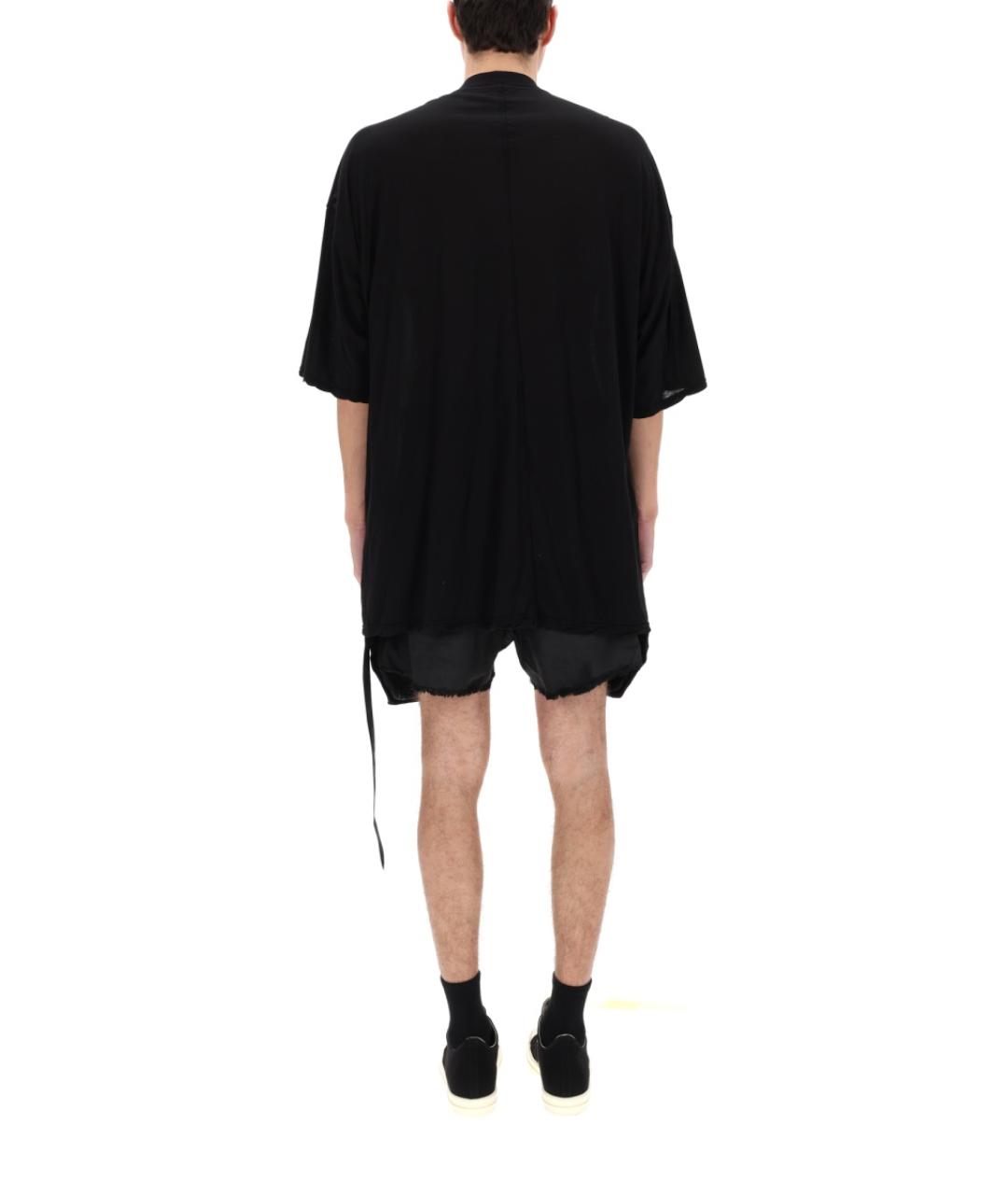 RICK OWENS DRKSHDW Черная хлопковая футболка, фото 3