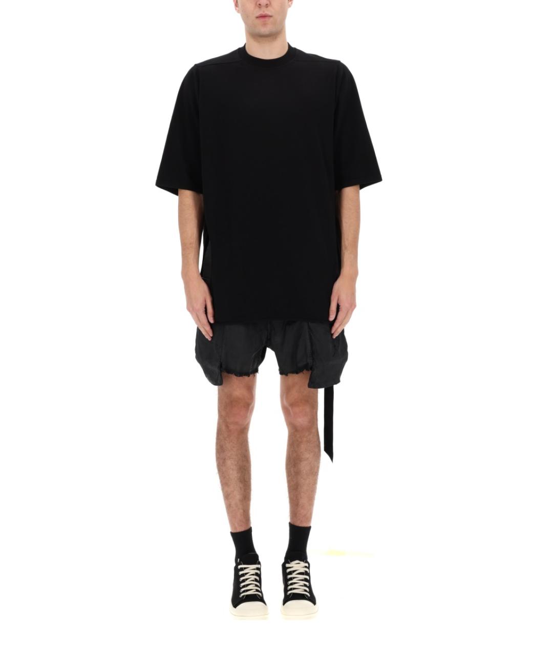 RICK OWENS DRKSHDW Черная хлопковая футболка, фото 4