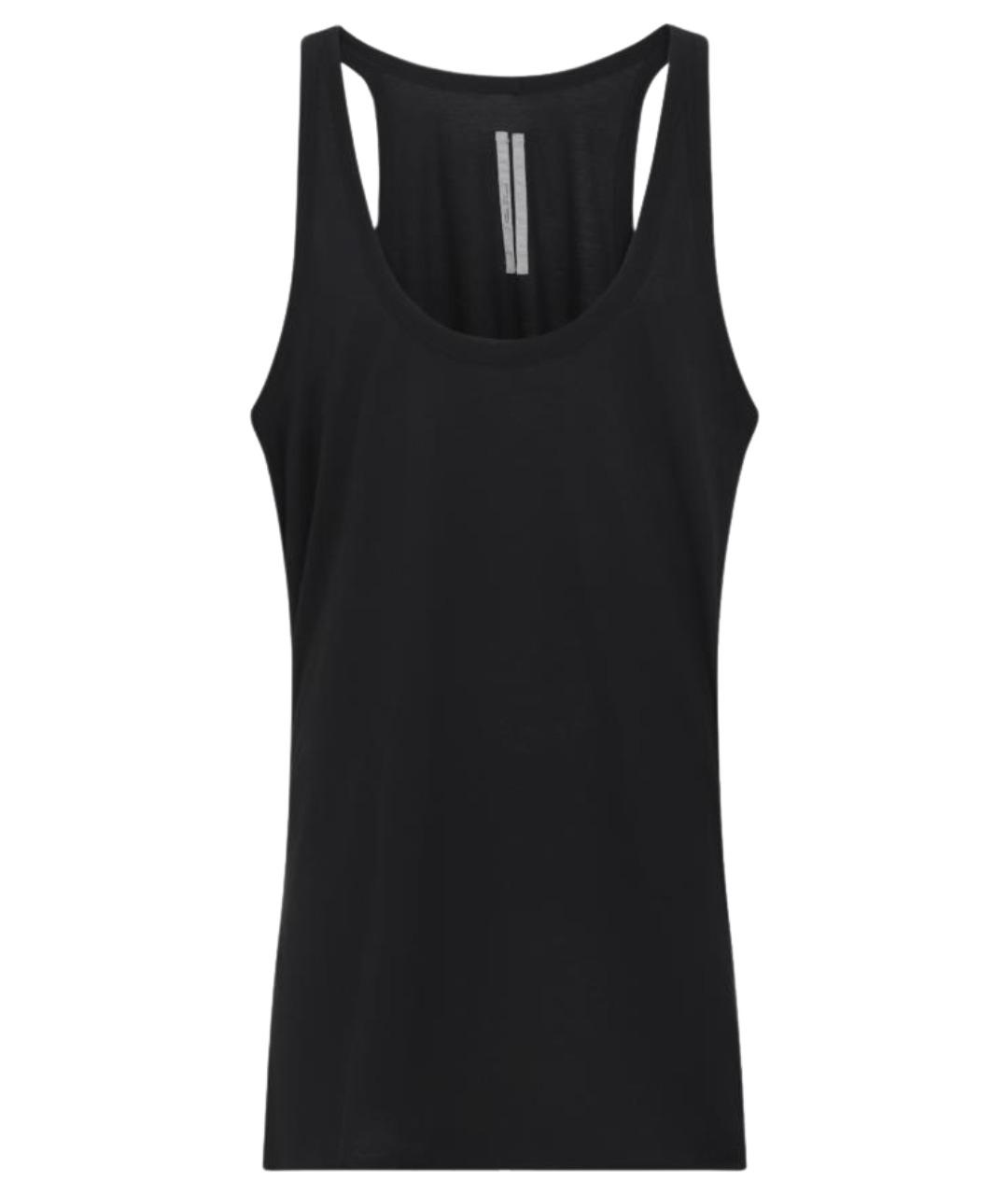 RICK OWENS Черная хлопковая майка, фото 1