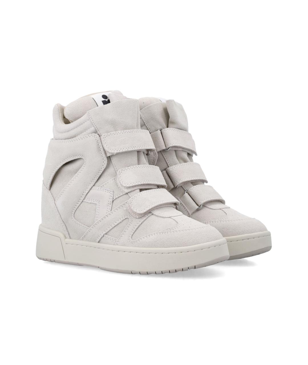 ISABEL MARANT Белые замшевые кроссовки, фото 3