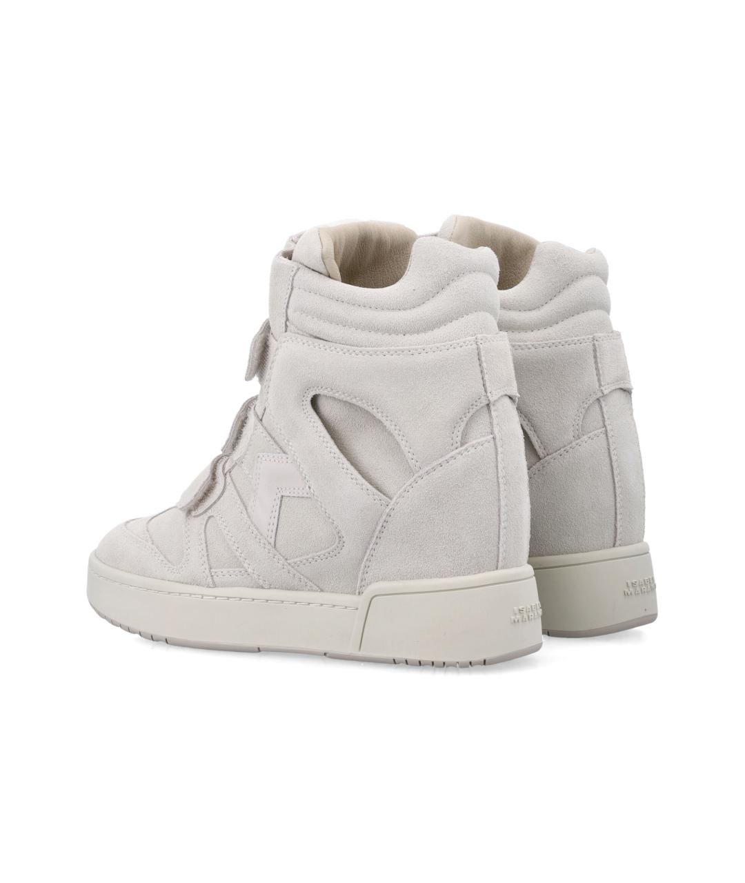 ISABEL MARANT Белые замшевые кроссовки, фото 4