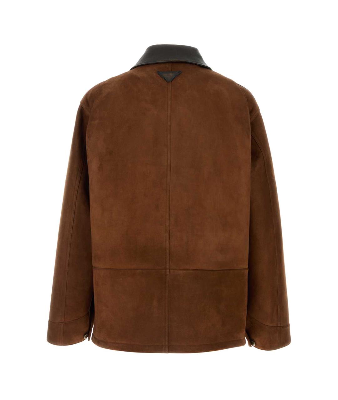 PRADA Коричневая замшевая куртка, фото 2