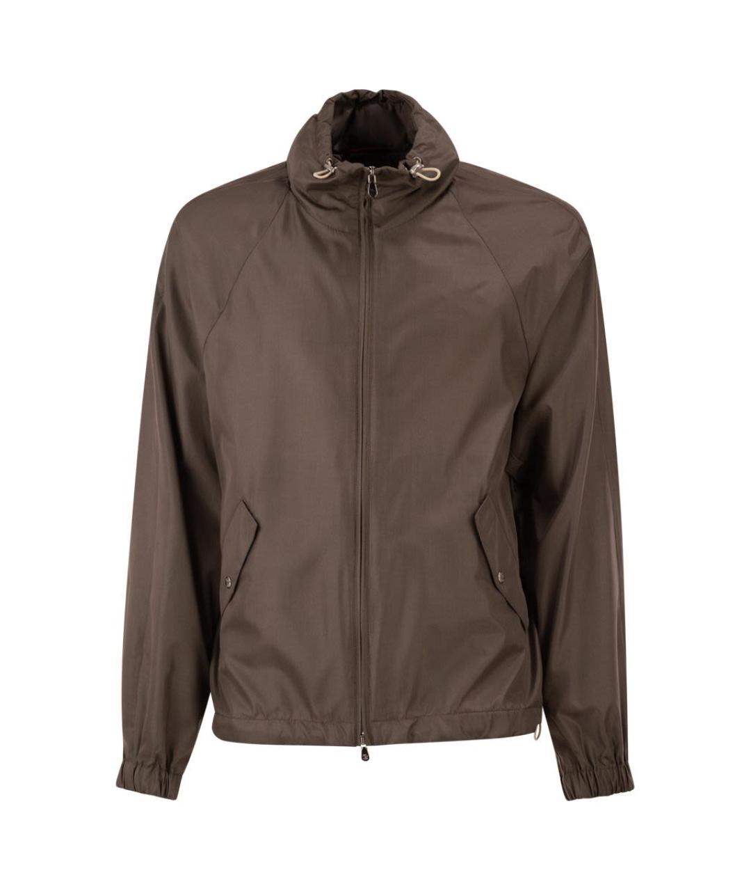 BRUNELLO CUCINELLI Коричневая шелковая куртка, фото 1